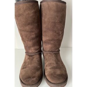 Ugg chocolate brown classic tall sheepskin boots. Size 8.